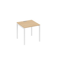 Стол письменный на металлокаркасе DUE натуральный дуб / металлокаркас белый А4 Б2 021 НД