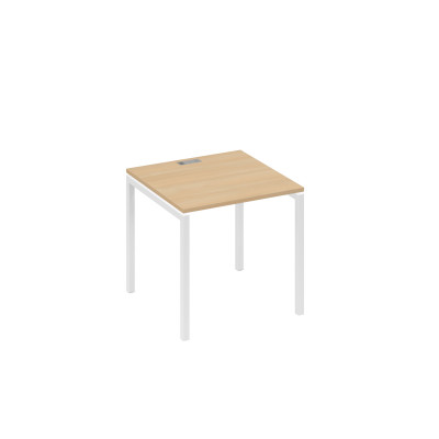 Стол письменный на металлокаркасе DUE натуральный дуб / металлокаркас белый А4 Б2 021 НД