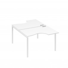Рабочая станция каркас DUE столы (2х120) Классика белый премиум / металлокаркас белый А4 Б2 183 БП