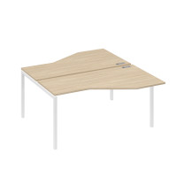 Рабочая станция опоры DUE столы Техно (2х160) дуб скандинавский / металлокаркас белый А4 Б2 188 ДК