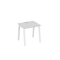 Стол письменный на металлокаркасе TRE серый / металлокаркас белый А4 Б3 011 СЕ