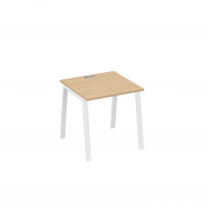 Стол письменный на металлокаркасе TRE натуральный дуб / металлокаркас белый А4 Б3 021 НД