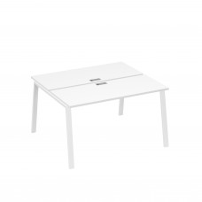 Станция 2х140 с опорами TRE офисная белый премиум / металлокаркас белый А4 Б3 171 БП