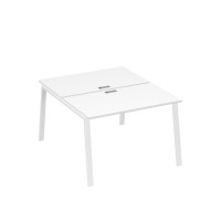 Рабочая станция 2х120 с металлокаркасом TRE белый премиум / металлокаркас белый А4 Б3 173 БП