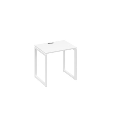 Стол письменный на металлокаркасе QUATTRO белый премиум / металлокаркас белый А4 Б4 001 БП