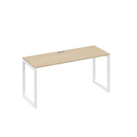 Стол письменный на металлокаркасе QUATTRO дуб скандинавский / металлокаркас белый А4 Б4 005 ДК