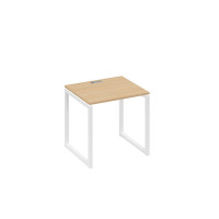 Стол письменный на металлокаркасе QUATTRO натуральный дуб / металлокаркас белый А4 Б4 011 НД