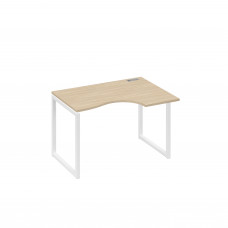 Стол эргономичный правый на каркас QUATTRO Классика дуб скандинавский / металлокаркас белый А4 Б4 042 ДК