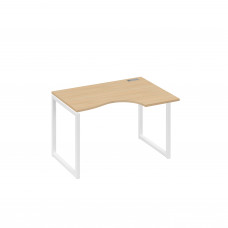 Стол эргономичный правый на каркас QUATTRO Классика натуральный дуб / металлокаркас белый А4 Б4 042 НД