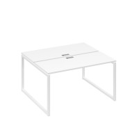 Станция (2х140) офисная с металлокаркасом QUATTRO белый премиум / металлокаркас белый А4 Б4 171 БП