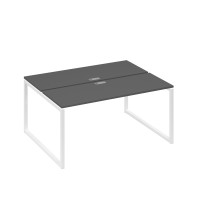 Рабочая станция каркасе QUATTRO (2х160) антрацит премиум / металлокаркас белый А4 Б4 172 АР
