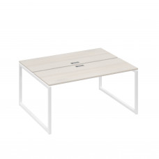 Рабочая станция каркасе QUATTRO (2х160) дуб / металлокаркас белый А4 Б4 172 ДШ