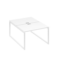 Станция офисная (2х120) на металлокаркасе QUATTRO белый премиум / металлокаркас белый А4 Б4 176 БП