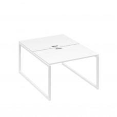 Станция офисная (2х120) на металлокаркасе QUATTRO белый премиум / металлокаркас белый А4 Б4 176 БП