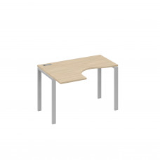 Стол левый эргономичный "Классика" на металлокаркасе UNO дуб скандинавский / металлокаркас серый А4 С1 031 ДК