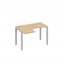 Стол левый эргономичный "Классика" на металлокаркасе UNO натуральный дуб / металлокаркас серый А4 С1 031 НД