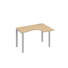 Стол правый "Классика" на металлокаркасе UNO эргономичный натуральный дуб / металлокаркас серый А4 С1 032 НД