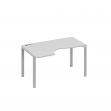Стол "Классика" левый на металлокаркасе UNO эргономичный серый / металлокаркас серый А4 С1 043 СЕ