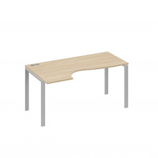 Стол эргономичный левый "Классика" на металлокаркасе UNO дуб скандинавский / металлокаркас серый А4 С1 045 ДК