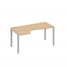 Стол эргономичный левый "Классика" на металлокаркасе UNO натуральный дуб / металлокаркас серый А4 С1 045 НД