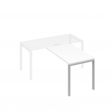 Брифинг-приставка на металлокаркасе UNO белый премиум / металлокаркас серый А4 С1 074 БП