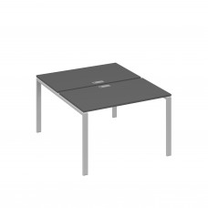 Рабочая станция на металлокаркасе UNO (2х120) антрацит премиум / металлокаркас серый А4 С1 173 АР