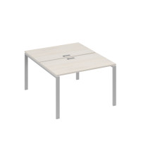 Рабочая станция на металлокаркасе UNO (2х120) дуб / металлокаркас серый А4 С1 173 ДШ