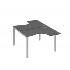 Рабочая станция опоры UNO столы (2х120) Классика антрацит премиум / металлокаркас серый А4 С1 180 АР