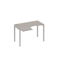 Стол левый "Классика" эргономичный на металлокаркасе DUE мокко премиум / металлокаркас серый А4 С2 031 МП