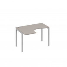 Стол левый "Классика" эргономичный на металлокаркасе DUE мокко премиум / металлокаркас серый А4 С2 031 МП