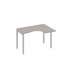 Стол "Классика" на металлокаркасе DUE эргономичный правый мокко премиум / металлокаркас серый А4 С2 032 МП