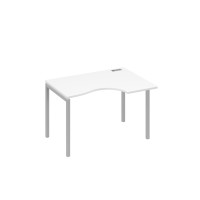 Стол эргономичный на металлокаркасе DUE правый "Классика" белый премиум / металлокаркас серый А4 С2 042 БП