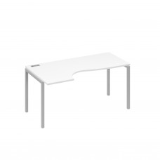 Стол эргономичный левый "Классика" на металлокаркасе DUE белый премиум / металлокаркас серый А4 С2 045 БП
