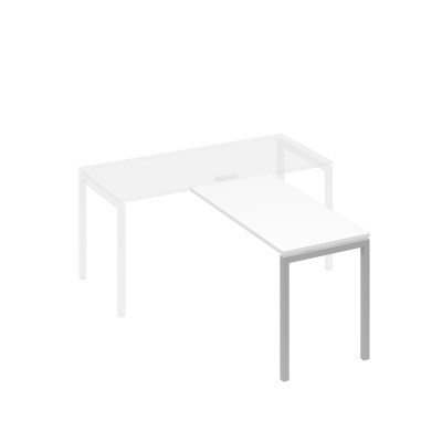 Брифинг-приставка металлокаркас DUE белый премиум / металлокаркас серый А4 С2 072 БП