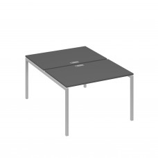 Рабочая станция (2х120) на каркасе DUE антрацит премиум / металлокаркас серый А4 С2 176 АР