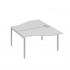 Рабочая станция (2х140) со столами Техно каркас DUE серый / металлокаркас серый А4 С2 187 СЕ