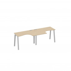 Рабочая станция эргономичная Классика каркас TRE (2х120) дуб скандинавский / металлокаркас серый А4 С3 031-2 ДК