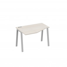 Стол на металлокаркасе TRE эргономичный левый "Техно" дуб / металлокаркас серый А4 С3 051 ДШ