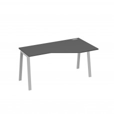 Стол правый "Техно" на каркасе TRE эргономичный антрацит премиум / металлокаркас серый А4 С3 056 АР