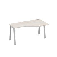 Стол правый "Техно" на каркасе TRE эргономичный дуб / металлокаркас серый А4 С3 056 ДШ