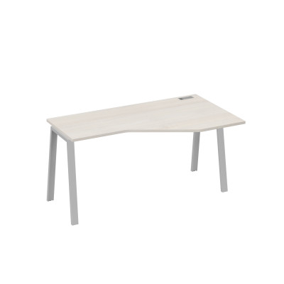Стол правый "Техно" на каркасе TRE эргономичный дуб / металлокаркас серый А4 С3 056 ДШ