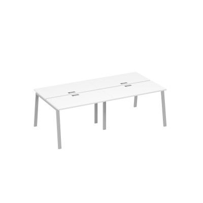 Рабочая станция на металлокаркасе TRE (4х120) белый премиум / металлокаркас серый А4 С3 170-2 БП