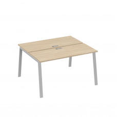 Станция 2х140 с опорами TRE офисная дуб скандинавский / металлокаркас серый А4 С3 171 ДК