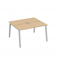 Станция 2х140 с опорами TRE офисная натуральный дуб / металлокаркас серый А4 С3 171 НД