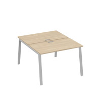 Рабочая станция 2х120 с металлокаркасом TRE дуб скандинавский / металлокаркас серый А4 С3 173 ДК