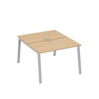 Рабочая станция 2х120 с металлокаркасом TRE натуральный дуб / металлокаркас серый А4 С3 173 НД