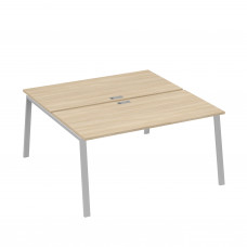 Рабочая станция (2х160) каркас TRE дуб скандинавский / металлокаркас серый А4 С3 178 ДК