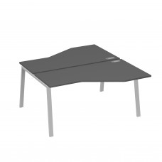 Рабочая станция каркас TRE столы (2х160) эргономичные Техно антрацит премиум / металлокаркас серый А4 С3 188 АР
