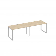 Рабочая станция (2х140) с металлокаркасом QUATTRO дуб скандинавский / металлокаркас серый А4 С4 024-2 ДК