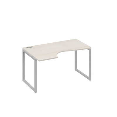 Стол "Классика" левый на металлокаркасе QUATTRO эргономичный дуб / металлокаркас серый А4 С4 043 ДШ